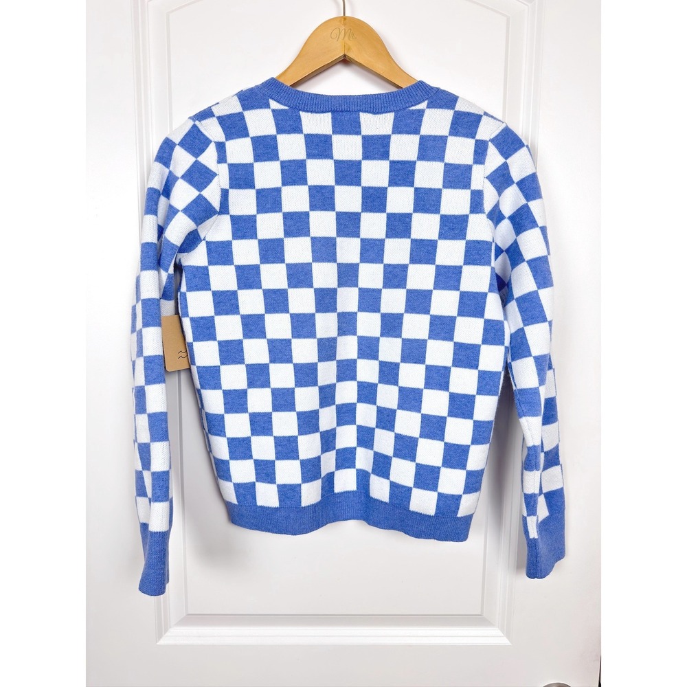 Bixby Nomad The Checker Cardigan Light Blue Girls Size Large 12-14 Stitch Fix - Picture 2 of 6